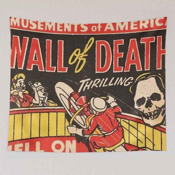 Item preview, Retro Wall Of Death Poster designed and sold by DukeGroovy.