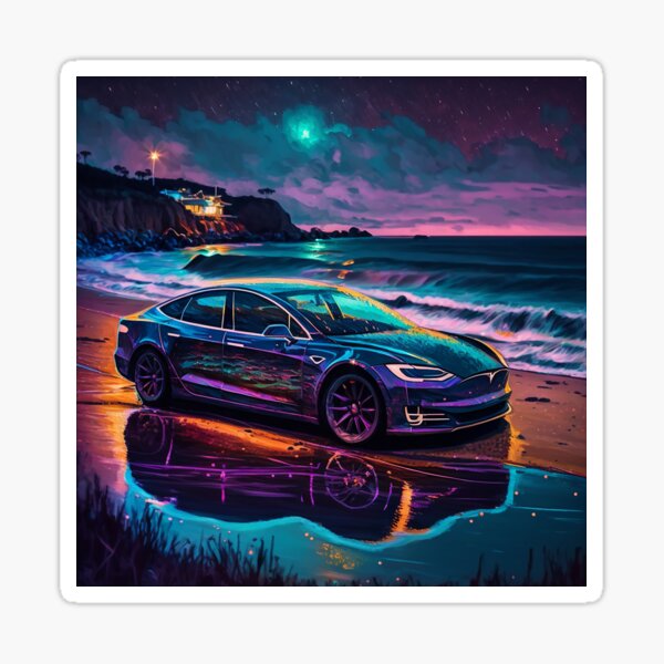 Artikel-Vorschau von Impressionistische Biolumineszenz 2014 Tesla Model S P85D, designt und verkauft von Nathan Engquist.