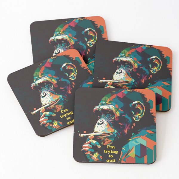Item preview, Chimp quits smoking designed and sold by randynash.