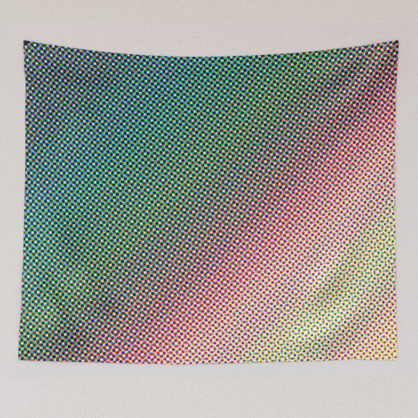 Item preview, Peach Pink and Green Color Illusion Abstract Pattern Diagonal Gradient Halftone designed and sold by kattakitty.