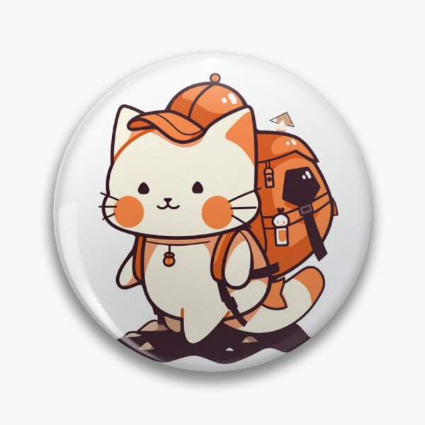 Item preview, Adventure Paws - Energetic Cat Hiking Sticker for Nature Lovers designed and sold by Cute Critters Stickers.
