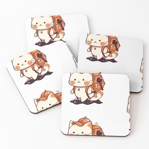 Item preview, Adventure Paws - Energetic Cat Hiking Sticker for Nature Lovers designed and sold by Cute Critters Stickers.