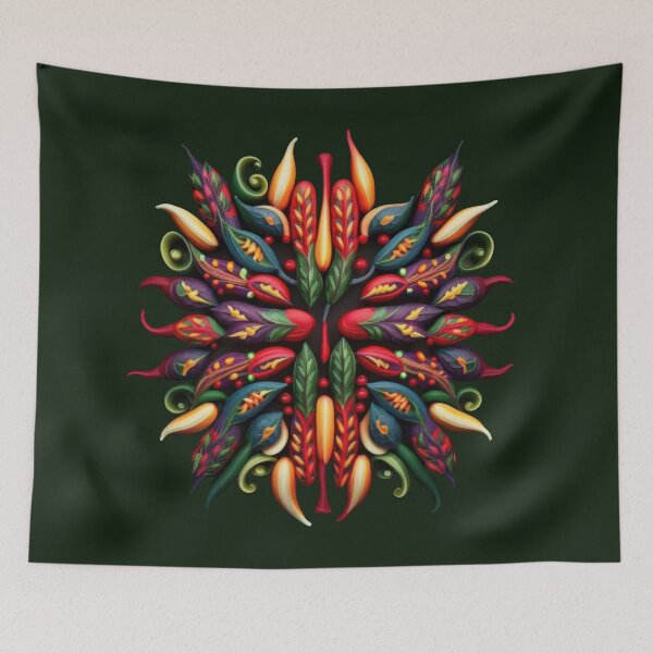 Item preview, Chili Peppers abstract art mexican food designed and sold by Tio-Tecun.