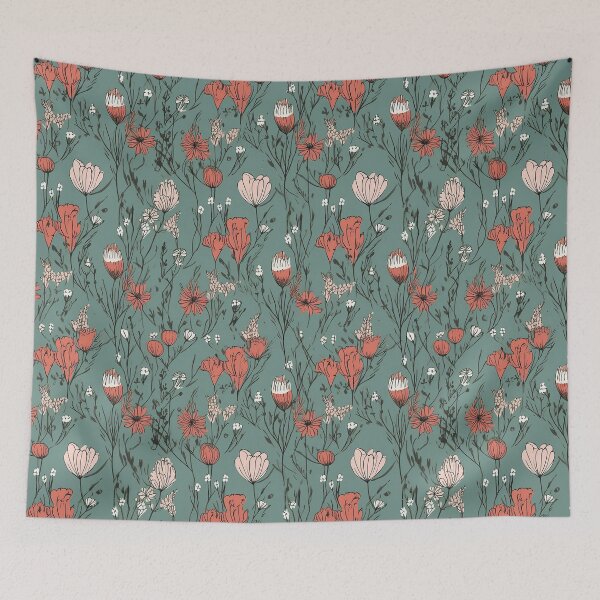 Item preview, Botanical pattern seamless flower vintage designed and sold by PolarInk.