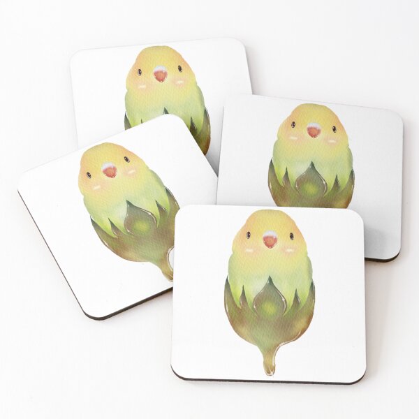 Item preview, Yellow cute cartoon bird cartoon parrot is in the leaf red-cheeked parrot designed and sold by miwlalita.