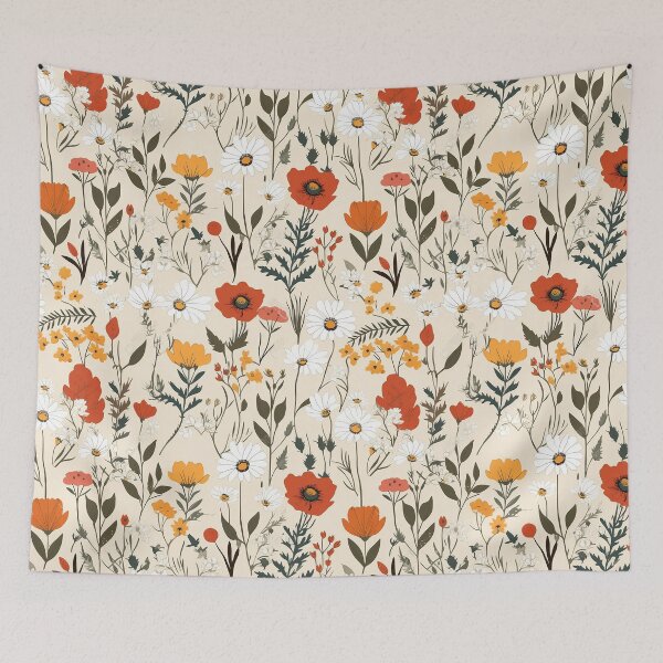 Item preview, Botanical pattern seamless flower vintage designed and sold by PolarInk.
