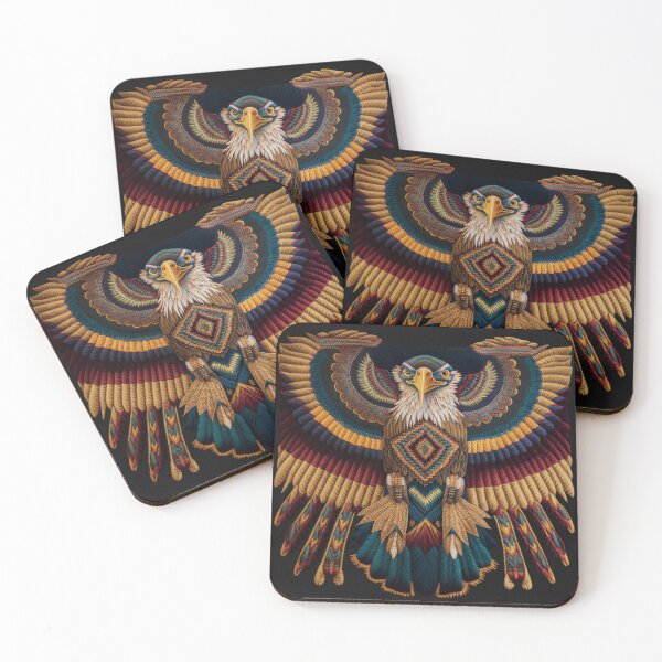 Item preview, Golden Eagle textil abstract art designed and sold by Tio-Tecun.