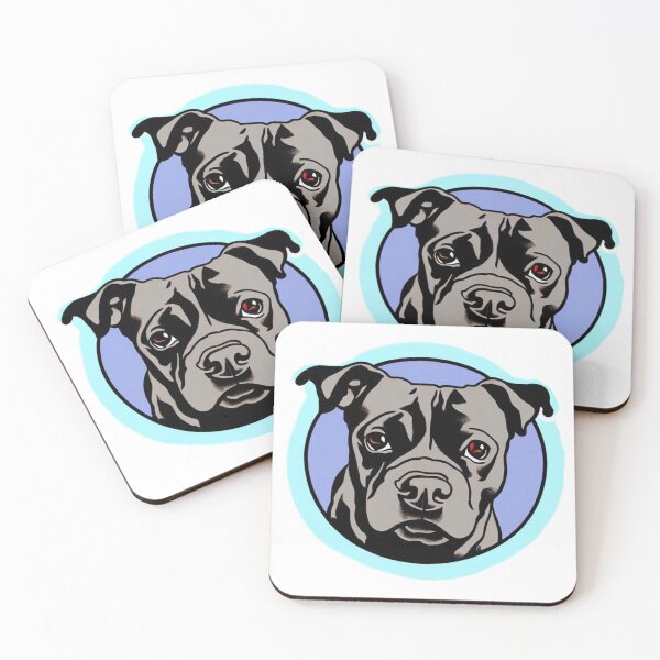 Item preview, Cute Blue Staffordshire Bull Terrier Puppy  designed and sold by Bloomin'  Arty Families.