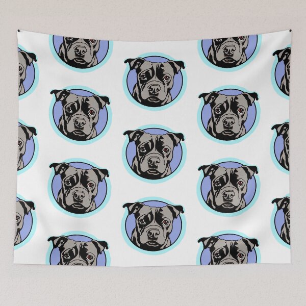 Item preview, Cute Blue Staffordshire Bull Terrier Puppy  designed and sold by Bloomin'  Arty Families.