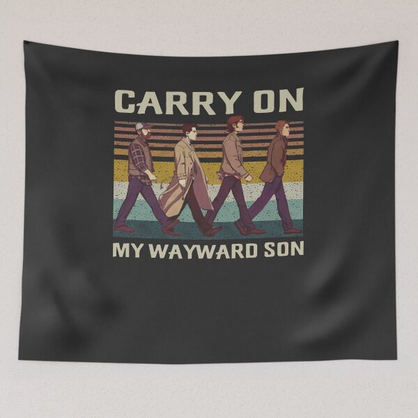 Item preview, Carry On My Wayward Son Abbey Road Shirts, Winchester Supernatural designed and sold by sha12q0alic.