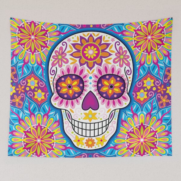 Item preview, Sugar Skull Art - Day of the Dead Art designed and sold by Thaneeya McArdle.