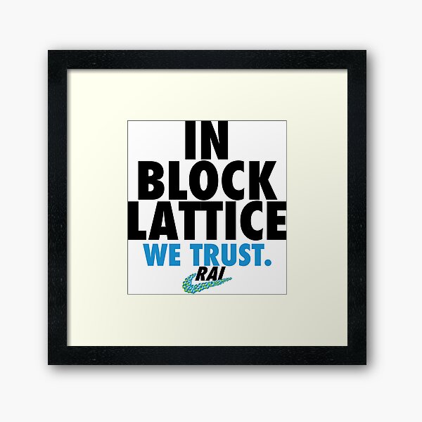 RaiBlocks Nike Parody Framed Art Print
