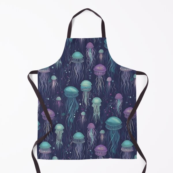 Item preview, Luminescent Jellyfish Duvet Cover - Neon glowing turquoise jellyfish designed and sold by Kentala.