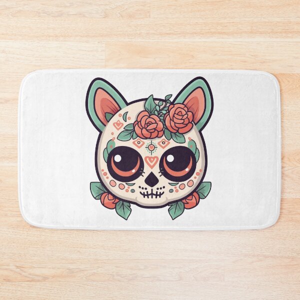 Item preview, Cat Sugar Skull Cute Kitty Kitten Cat Cinco de Mayo Cat Sugar Skull Halloween designed and sold by EmilyFNM3D.
