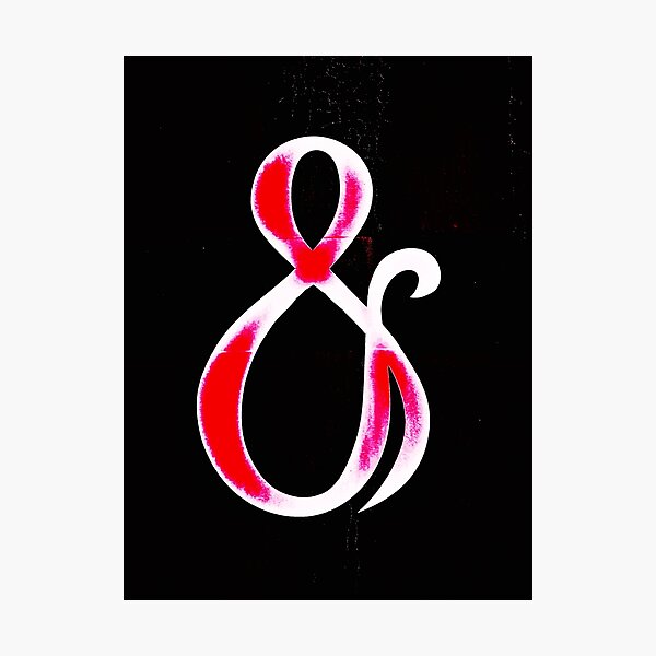 Fancy Ampersand - 2 (White) Photographic Print for Sale by trishajennreads