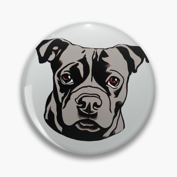 Item preview, Cute Blue Staffordshire Bull Terrier Puppy head only Pearl designed and sold by Bloomin'  Arty Families.