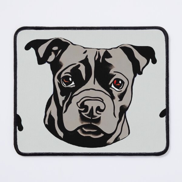Item preview, Cute Blue Staffordshire Bull Terrier Puppy head only Pearl designed and sold by Bloomin' Arty Families.