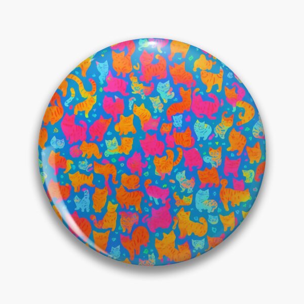 Item preview, Colorful cat pattern designed and sold by Maryam Gulamova.