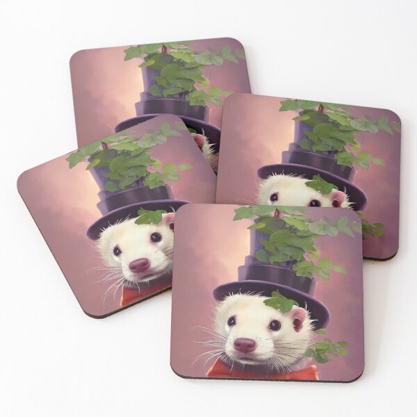 Item preview, Charming Chapeau: A Ferret's Fungal Fashion Statement designed and sold by mkydee.