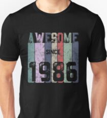 Awesome since 1986 Unisex T-Shirt