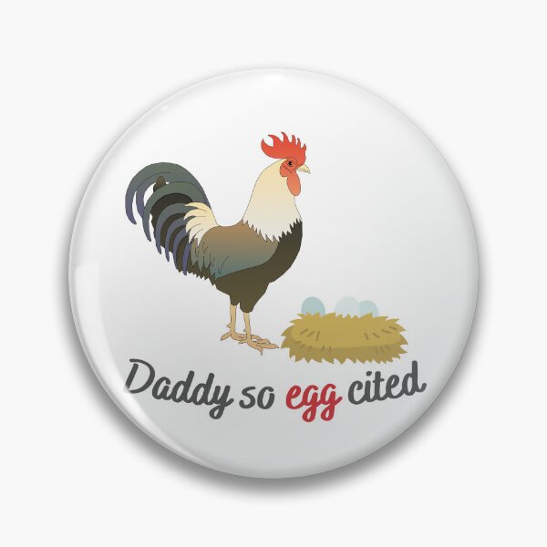 Item preview, Daddy so eggcited happy rooster with eggs designed and sold by Lady-Frost.