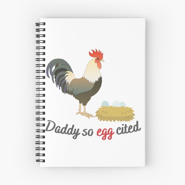 Item preview, Daddy so eggcited happy rooster with eggs designed and sold by Lady-Frost.