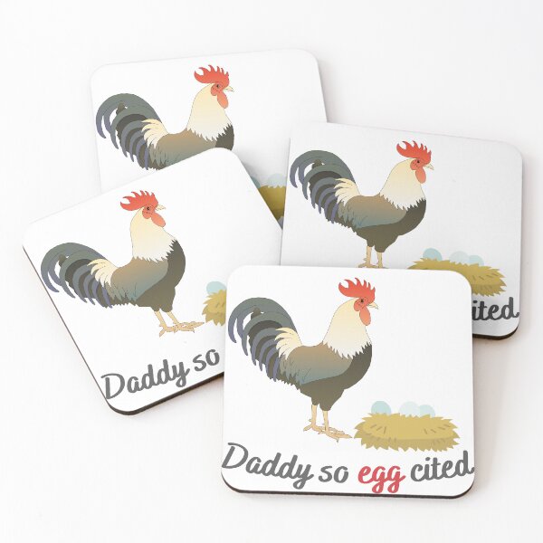 Item preview, Daddy so eggcited happy rooster with eggs designed and sold by Lady-Frost.
