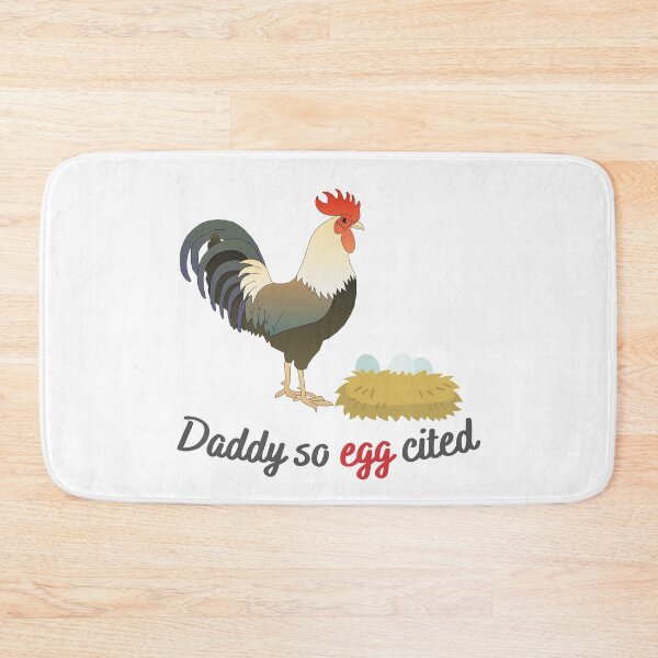 Item preview, Daddy so eggcited happy rooster with eggs designed and sold by Lady-Frost.