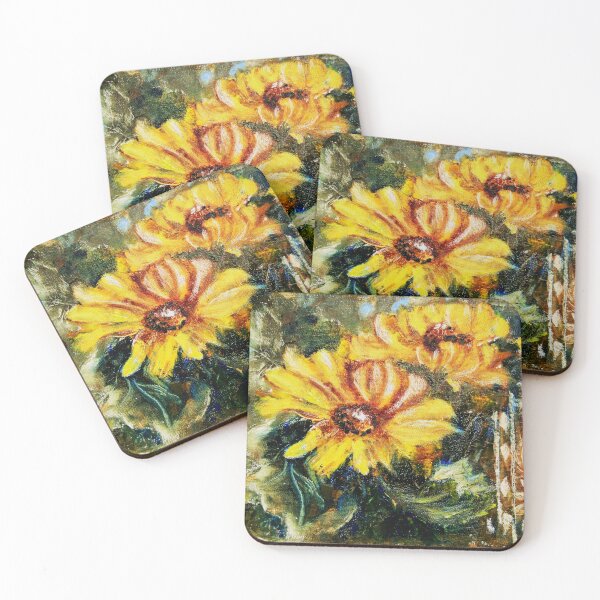 Item preview, Sunflower original Artwork with ornament designed and sold by BeeTartprints.