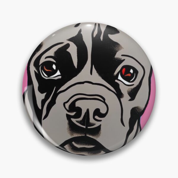 Item preview, Cute Blue Staffordshire Bull Terrier Puppy in a Pink circle designed and sold by Bloomin'  Arty Families.