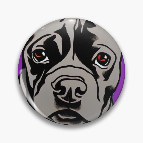 Item preview, Cute Blue Staffordshire Bull Terrier Puppy in a Purple circle designed and sold by Bloomin'  Arty Families.