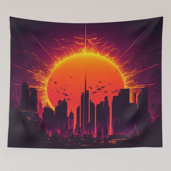 Item preview, Retrowave 80s City designed and sold by Nightarcade.