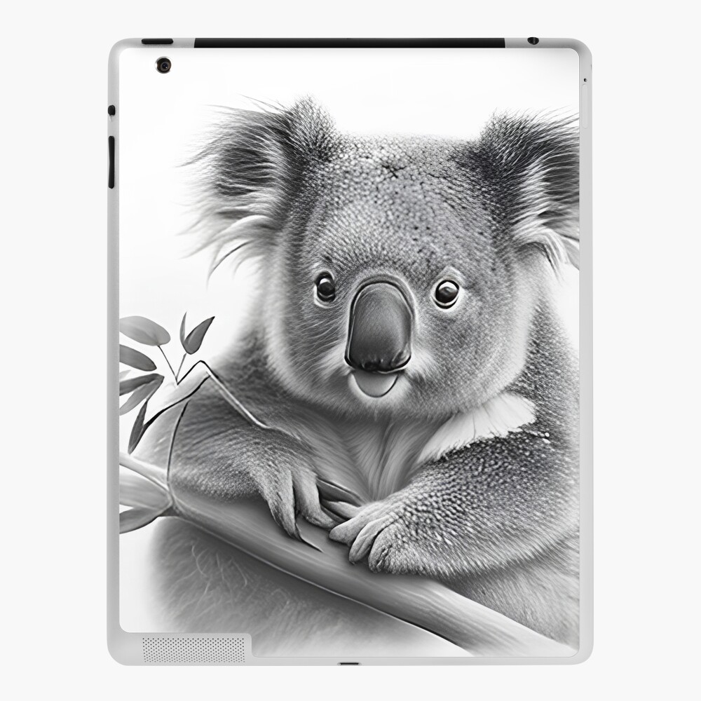 Koala Card – Pencil Drawing with Art App Media – Janette Leeds Art