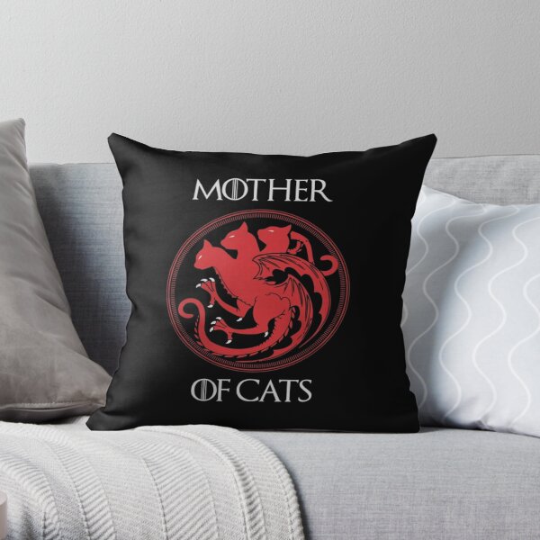 Mother of Cats Throw Pillow