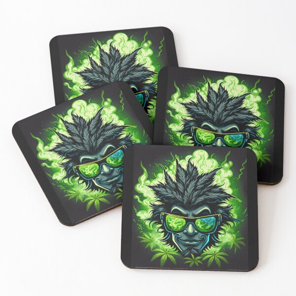 Item preview, Getting Blazed - Burning Bud Man - CANNABIS MARIJUANA WEED Trippy Image 420 Design designed and sold by CannaCreative.