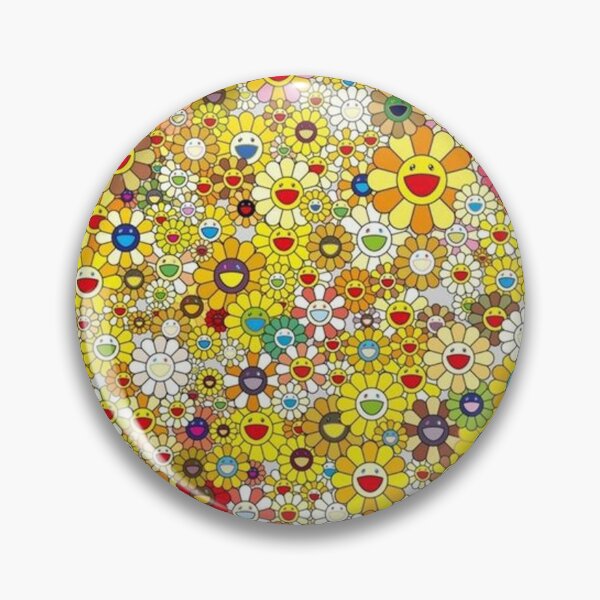 Takashi Murakami Flower Pin Rainbow/Yellow