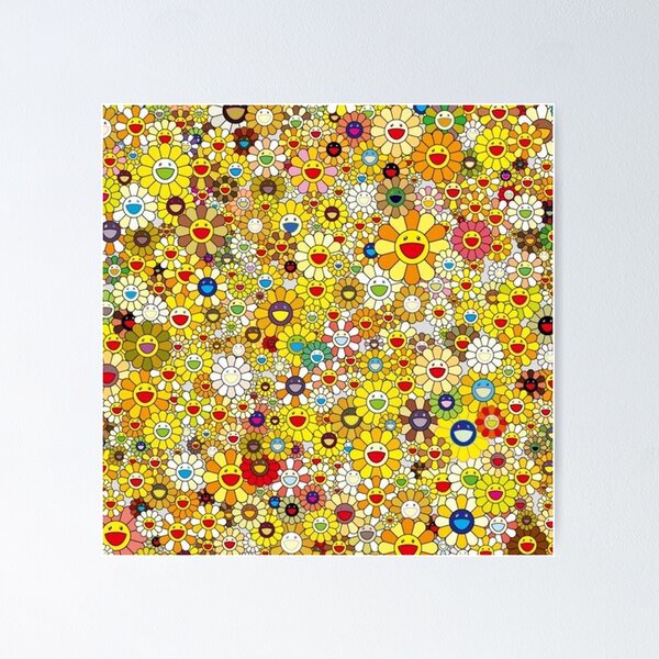 BRO Mart Takashi Murakami Flower Smiling 12X18 Inch Rolled Poster :  : Home & Kitchen