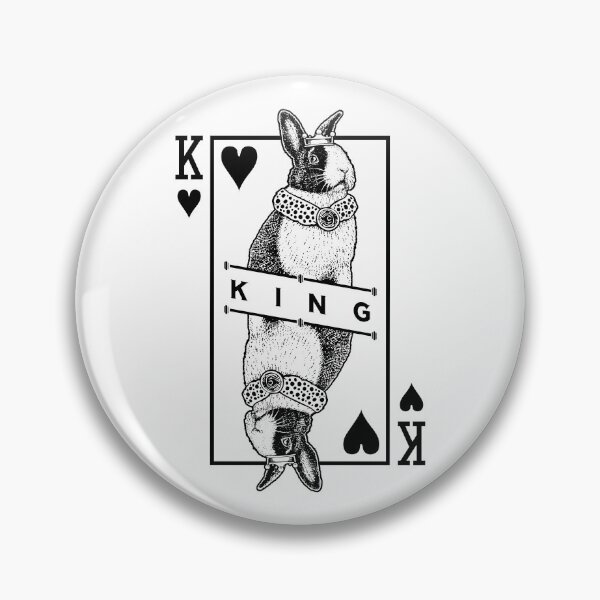 Item preview, Dutch Bunny Rabbit King Of Hearts Funny Pet Pop Art designed and sold by GrandeDuc.