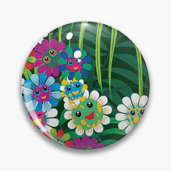 Takashi Murakami Flower Pin Badge 4 Colours to Choose From 