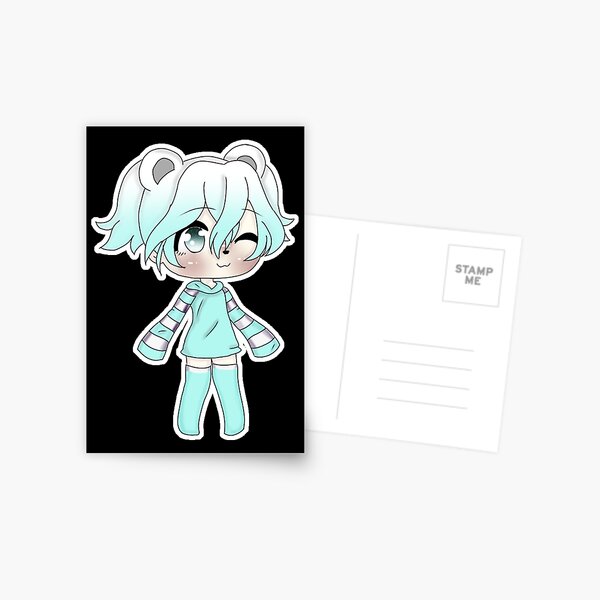 Coloring page Gacha life Turquoise Boy