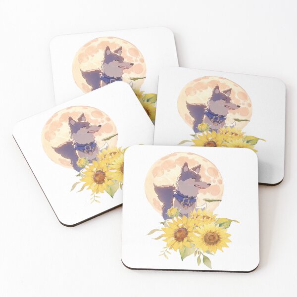 Item preview, Colorful wolf with flowers designed and sold by Lychee Design.