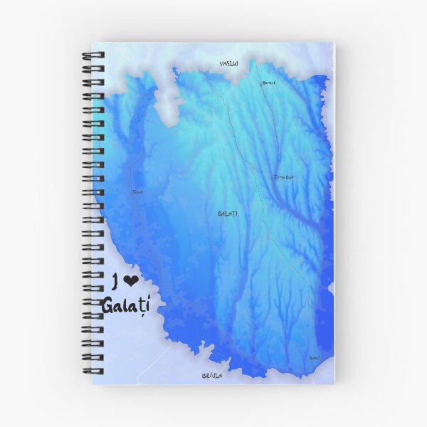 Item preview, Galați County Map, România designed and sold by maptheclouds.