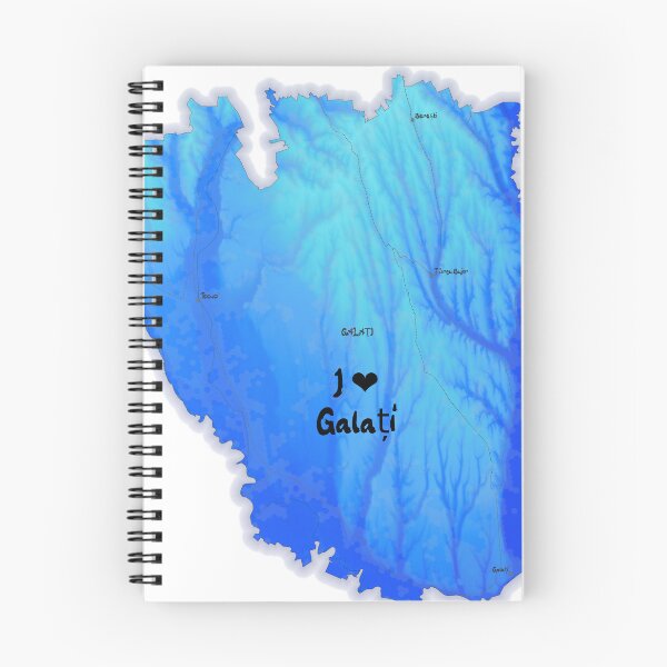 Item preview, Galați County Map, România 2 designed and sold by maptheclouds.