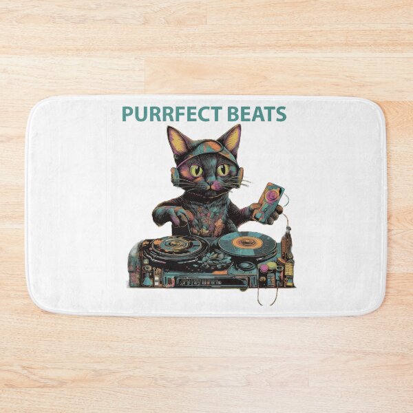 Item preview, cat dj with headphone tshirt designed and sold by Riga Sutherland.