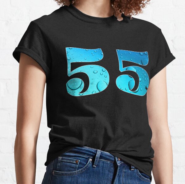  Womens Roman Numeral 55 LV ~ Fifty Five V-Neck T-Shirt :  Clothing, Shoes & Jewelry