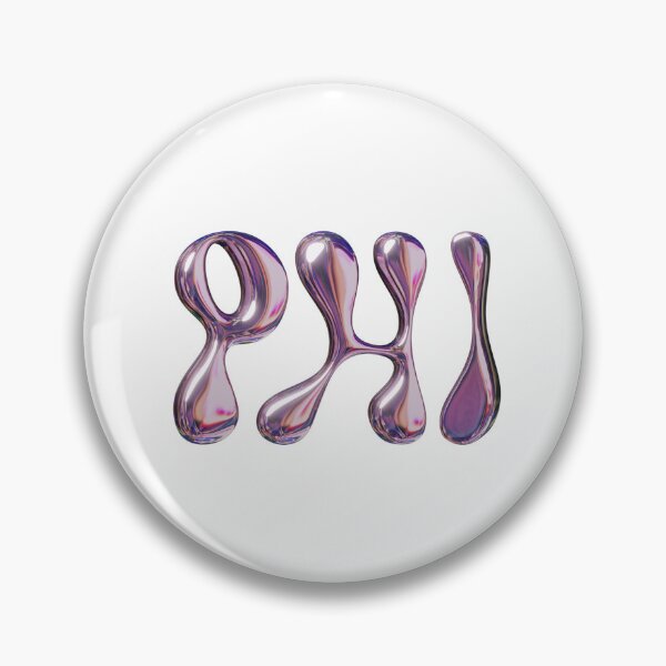 Item preview, pink chrome phi designed and sold by BlossomLane.
