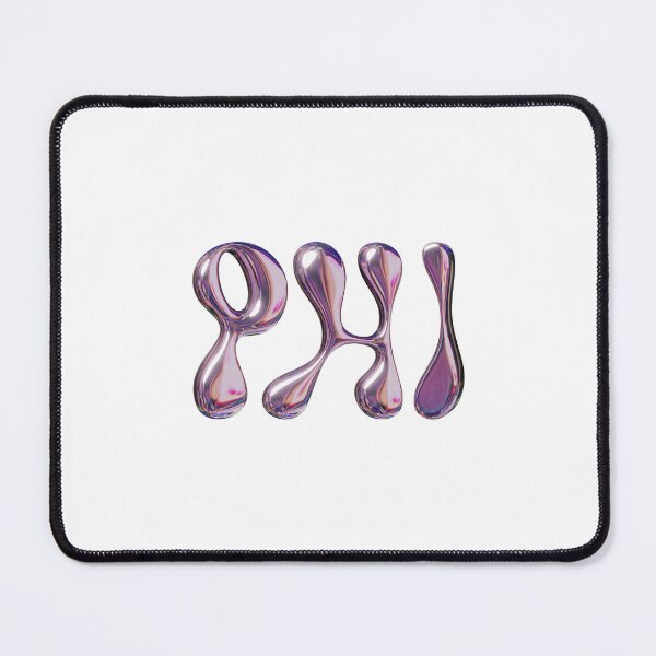 Item preview, pink chrome phi designed and sold by BlossomLane.