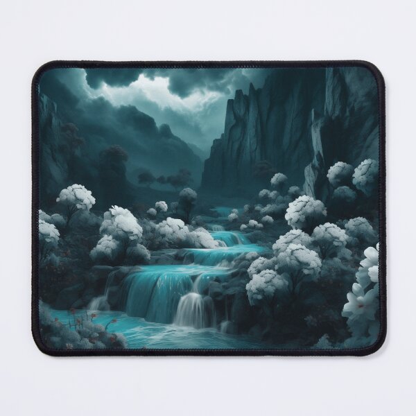 Item preview, White cyan waterfalls designed and sold by LJaco.