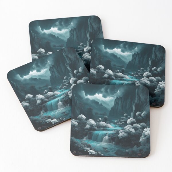 Item preview, White cyan waterfalls designed and sold by LJaco.