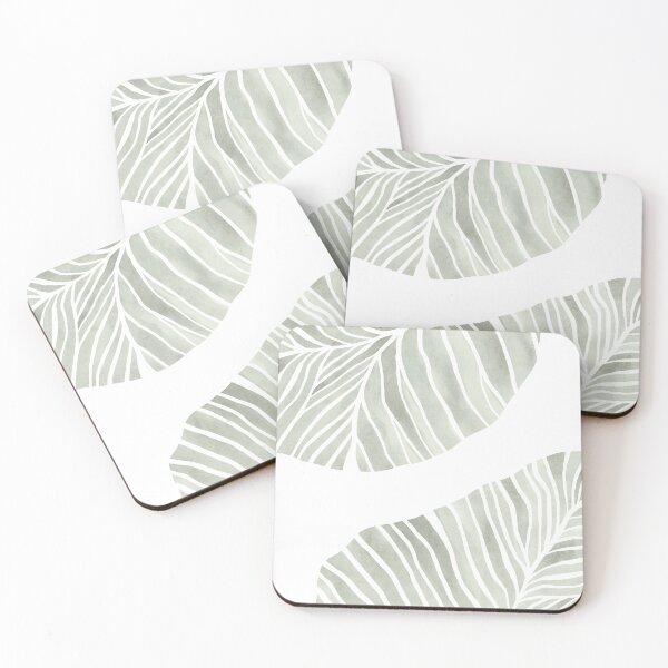 Item preview, Sage green tropical leaves designed and sold by Miss-Belle.